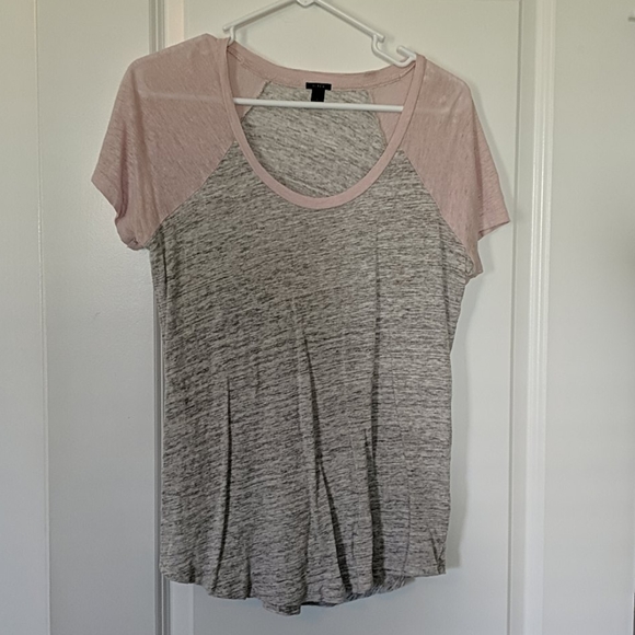 JCrew Linen Base Tee - Picture 1 of 3